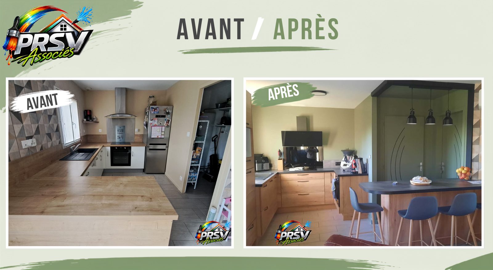 Avant et après : rénovation d'une cuisine